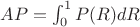 $AP = \int_0^1 P(R)dR$