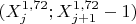 $(X_j^{1,72}; X_{j+1}^{1,72} - 1)$
