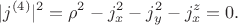 $$|j^{(4)}|^2=\rho^2-j_x^2-j_y^2-j_x^z=0.$$