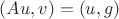 $(Au,v)=(u,g)$ $(Au,v)=(u,g)$