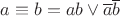 $a \equiv b = ab \vee \overline a  \overline b$