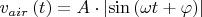 \[
v_{air} \left( t \right) = A \cdot \left| {\sin \left( {\omega t + \varphi } \right)} \right|
\]