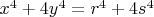 $x^4+4y^4=r^4+4s^4$