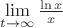 $\lim\limits_{t\to \infty}\frac{\ln x}{x}$
