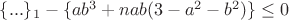 $\{...\}_1-\{ab^3+nab(3-a^2-b^2)\}\le0$