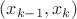 $(x_{k-1}, x_k)$