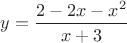 $ y=\dfrac{2-2x-x^2}{x+3}$