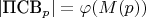$|\text{ПСВ}_p| = \varphi (M(p))$