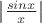 $\left|\frac{sinx}{x}\right|$