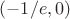 $(-1/e,0)$