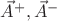 $\vec A^+, \vec A^-$