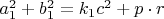 $a_1^2+b_1^2=k_1c^2+p\cdot r$