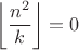 $$\left\lfloor\frac{n^2}k\right\rfloor=0$$