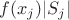 $f(x_j)|S_j|$