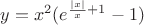 $y = x^2 (e^{\frac{|x|}{x}+1}-1)$