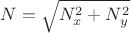 $N=\sqrt{N_x^2+N_y^2$