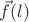 $\vec f(l)$ $\vec f(l)$