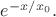 $e^{-x/x_0}.$