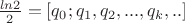 $\frac{ln2}{2}=[q_0;q_1,q_2,...,q_k,..]$