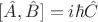 $[\hat A, \hat B] = i \hbar \hat{C} $