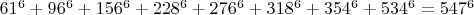 $61^6+96^6+156^6+228^6+276^6+318^6+354^6+534^6=547^6$