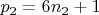 $p_2= 6n_2 + 1$