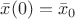 $\bar{x}(0)=\bar{x}_0$ $\bar{x}(0)=\bar{x}_0$