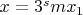 $x=3^smx_1$