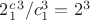 $ 2^c_1^3/c_1^3= 2^3$