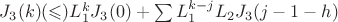 $J_3(k)(\leqslant)L_1^kJ_3(0)+\sum{L_1^{k-j}L_2J_3(j-1-h)}$