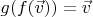 $g(f(\vec v)) = \vec v$