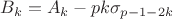 $B_k=A_k-pk\sigma_{p-1-2k}$ $B_k=A_k-pk\sigma_{p-1-2k}$