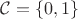 $\mathcal C=\{0,1\}$