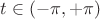$t\in(-\pi, +\pi)$