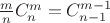 $\frac mnC_n^m=C_{n-1}^{m-1}$