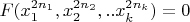 $F(x_1^{2n_1}, x_2^{2n_2},..x_k^{2n_k})=0$