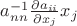 $a^{-1}_{nn}\frac{ \partial a_{ii}}{\partial x_j}x_j$