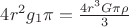 $4r^2g_1\pi=\frac {4r^3G\pi\rho} {3}$