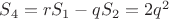 $S_4=rS_1-qS_2=2q^2$