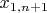 $x_{1, n+1}$