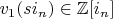 $v_1(s i_n) \in \mathbb{Z}[i_n]$
