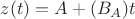 $z(t) = A + (B_A)t$