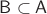 $\mathsf B\subset \mathsf A$
