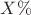 $X\%$
