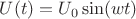 $U(t) = U_0 \sin(w t)$