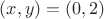 $(x,y) = (0,2)$