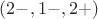 $(2-,1-,2+)$
