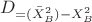 $D_в = (\bar{X}_B^2)  - X_B ^2$