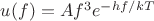 $u(f) = A f^3 e^{-hf/kT}$ $u(f) = A f^3 e^{-hf/kT}$