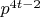 $p^{4 t-2}$